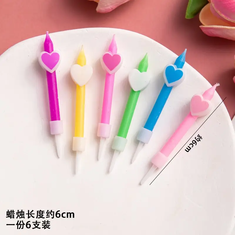 Twisted Thread Birthday Candle Macaron Cute Curved Spiral Candle Candy Cake Baking Decoration Plug-In