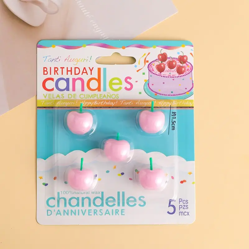 Twisted Thread Birthday Candle Macaron Cute Curved Spiral Candle Candy Cake Baking Decoration Plug-In