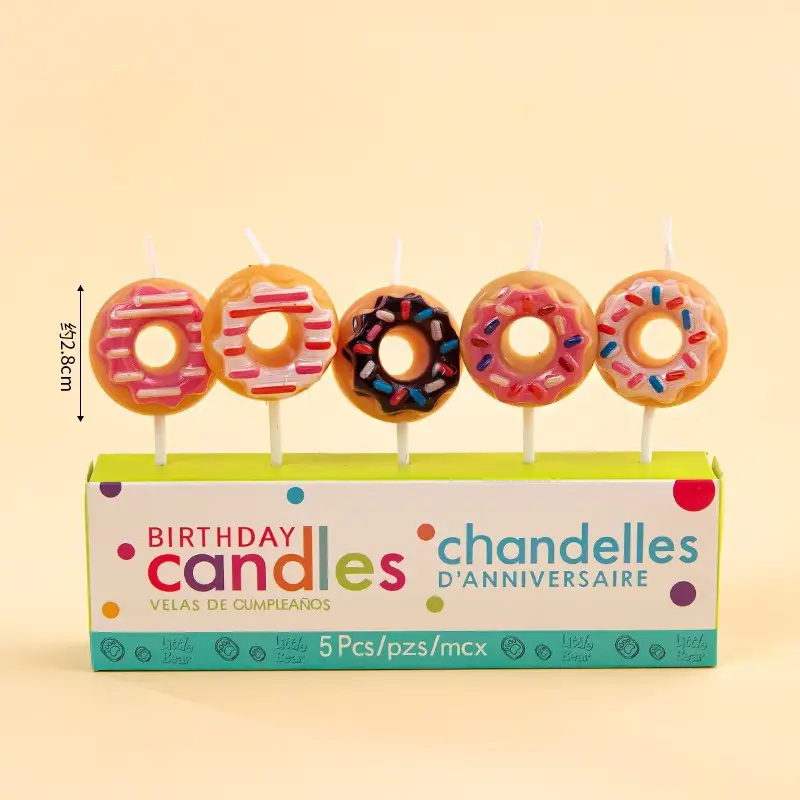 Twisted Thread Birthday Candle Macaron Cute Curved Spiral Candle Candy Cake Baking Decoration Plug-In