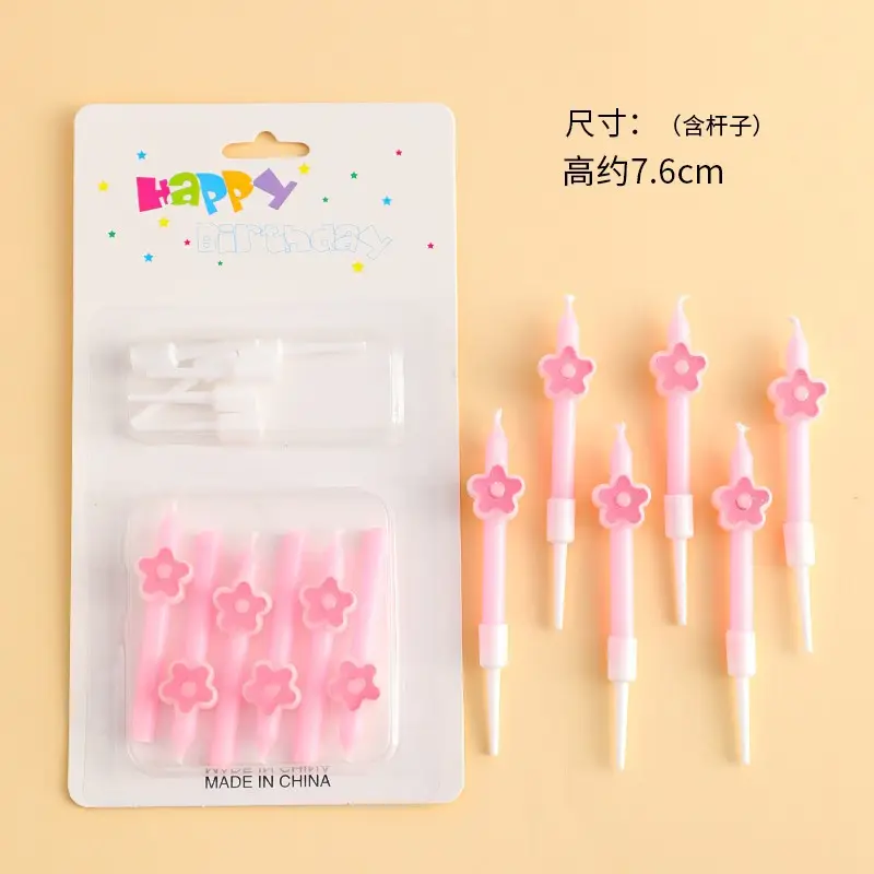 Twisted Thread Birthday Candle Macaron Cute Curved Spiral Candle Candy Cake Baking Decoration Plug-In