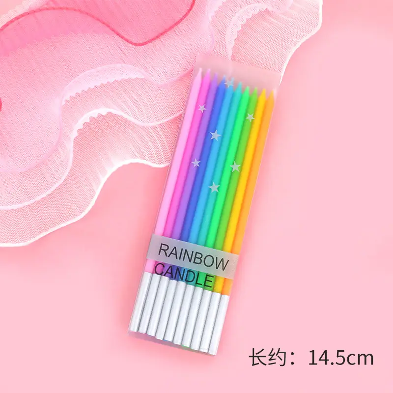 Twisted Thread Birthday Candle Macaron Cute Curved Spiral Candle Candy Cake Baking Decoration Plug-In