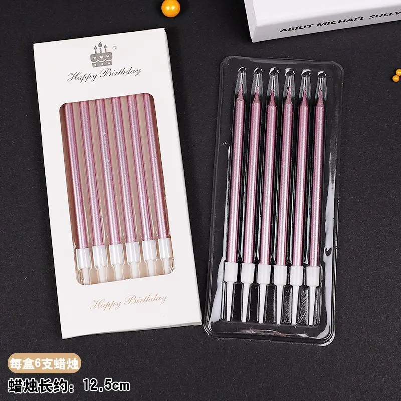 Twisted Thread Birthday Candle Macaron Cute Curved Spiral Candle Candy Cake Baking Decoration Plug-In