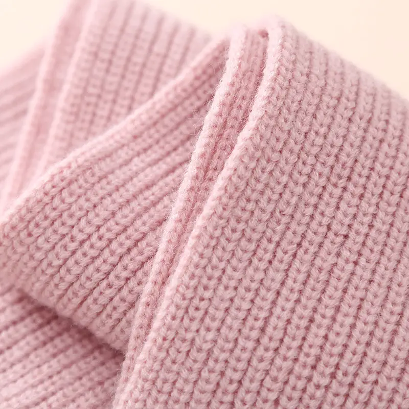 Winter warm set baby hat gloves scarf three-piece set 2023 new baby solid color ear protection knitted hat — feature 10