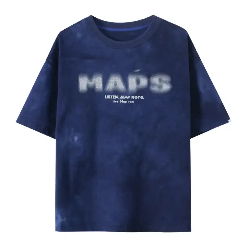 Trendy Boys Cotton T-Shirt Blue Washed Medium Large - Image 7