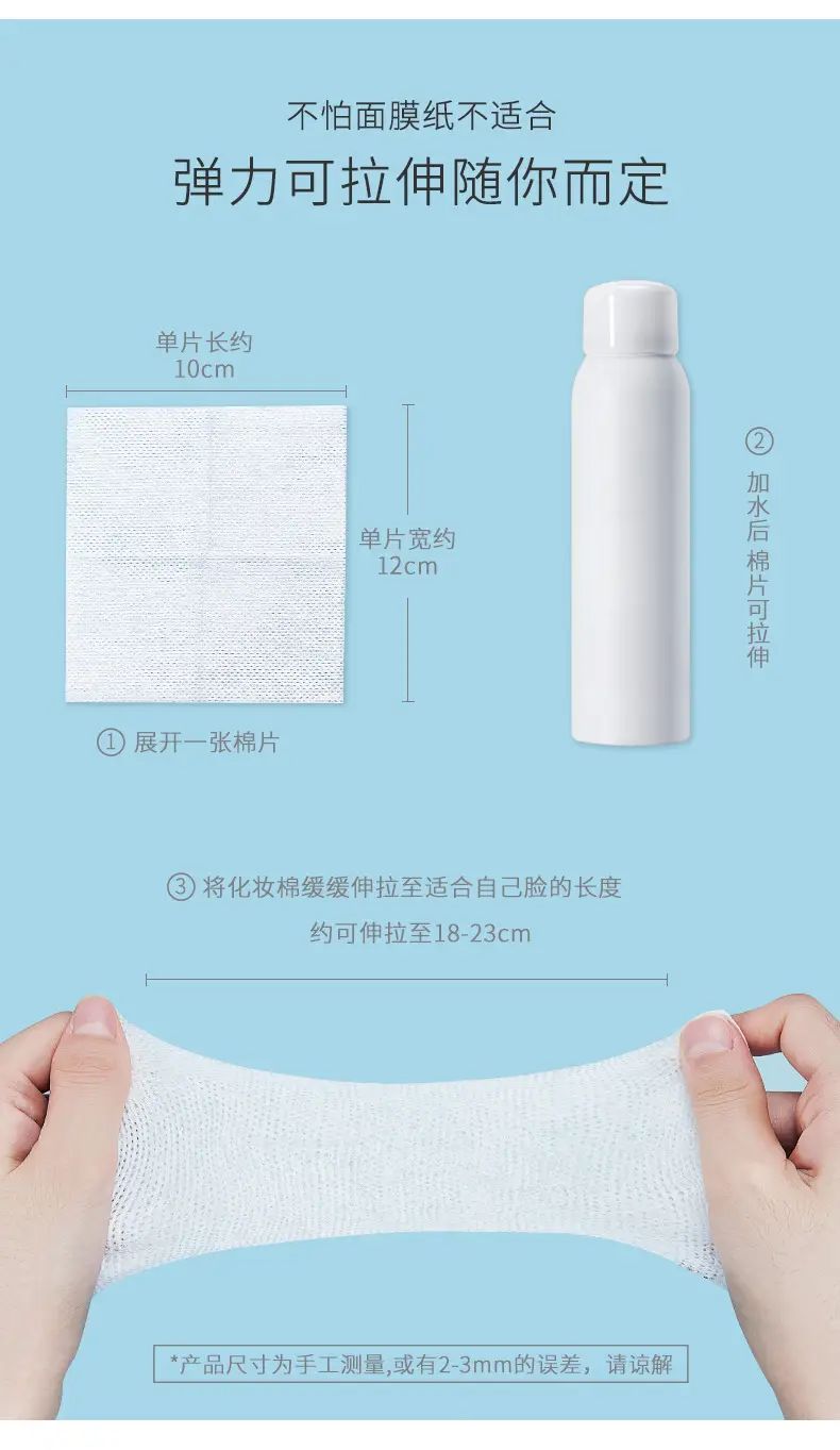 Stretchable Wet Compress Cotton Pads for Face, Eyes, Mouth & Nose — feature 14