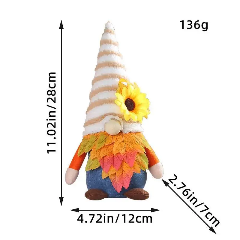 Plush Sunflower Rudolph Doll for Gift or Decor - Image 2