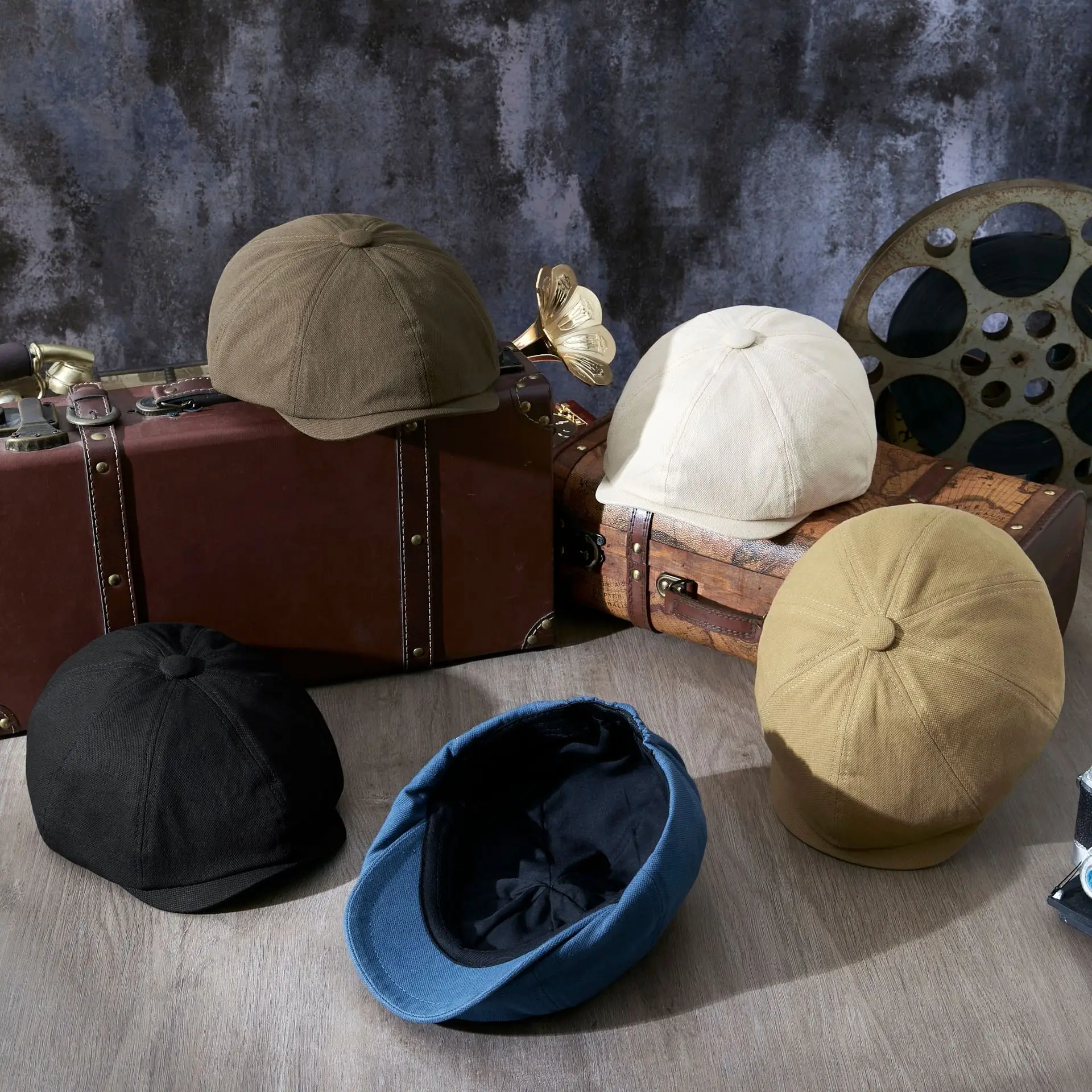 Blue Korean Style Peaked Cap for Men - Image 14