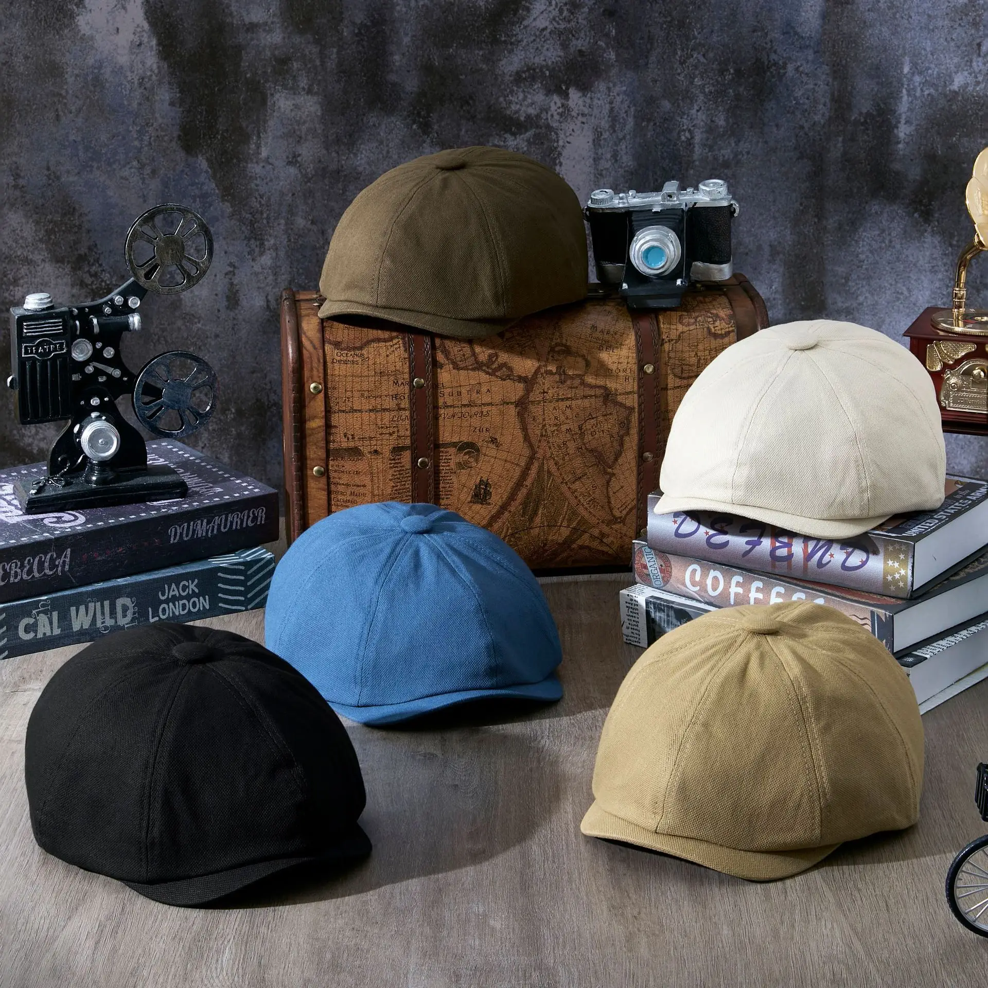 Blue Korean Style Peaked Cap for Men - Image 15