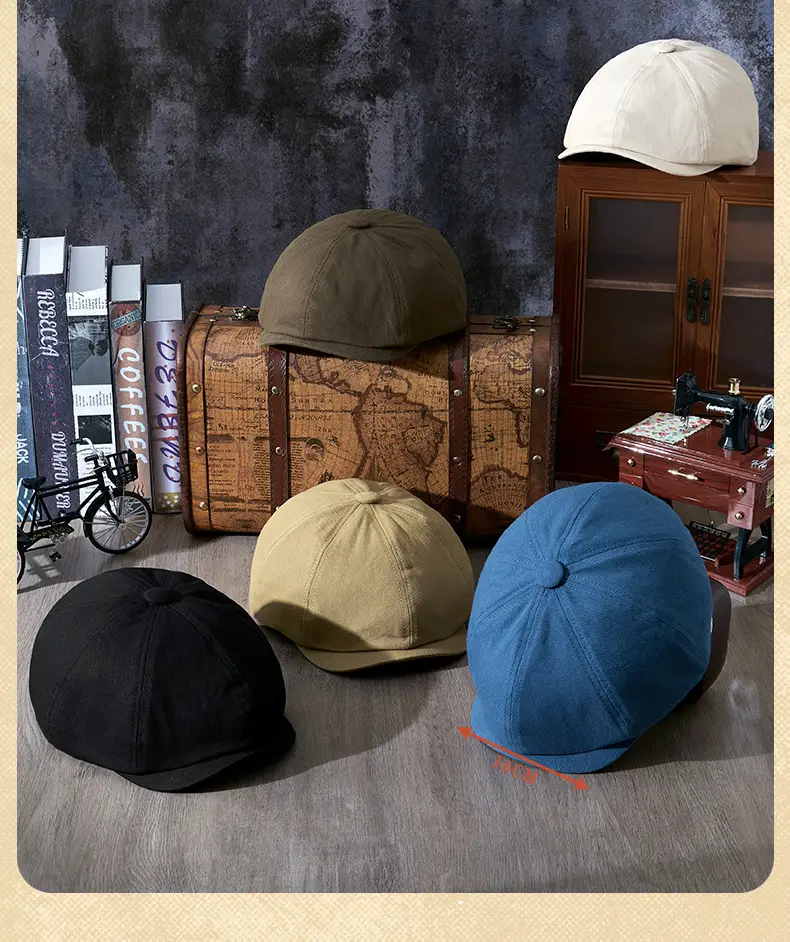 Blue Korean Style Peaked Cap for Men — feature 10