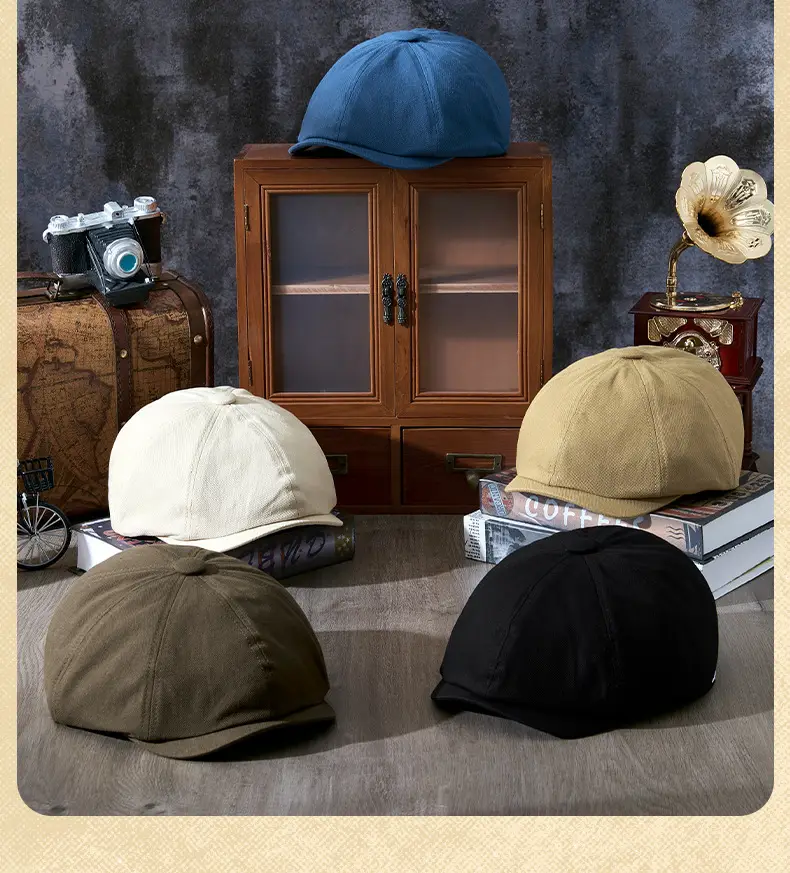 Blue Korean Style Peaked Cap for Men — feature 17
