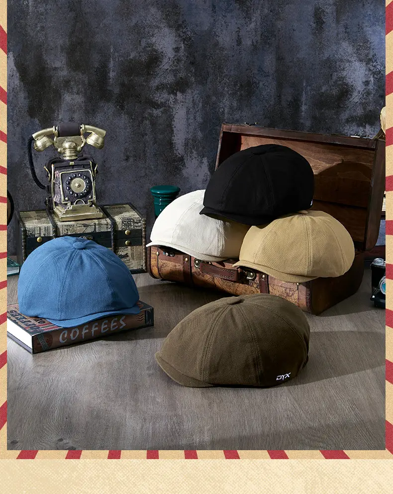 Blue Korean Style Peaked Cap for Men — feature 3