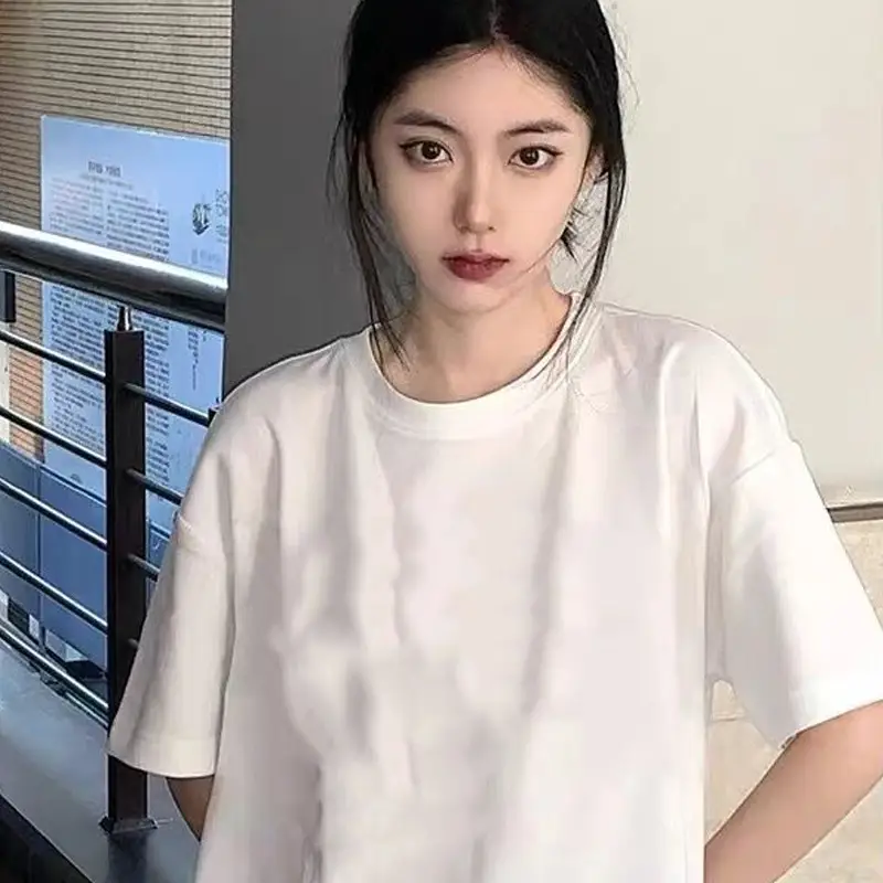 Women 2026 Summer Printed T-Shirt Black Ice Silk - Image 11
