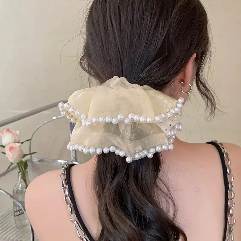 Oversized Pearl Hair Tie for Women 2023 - Image 2