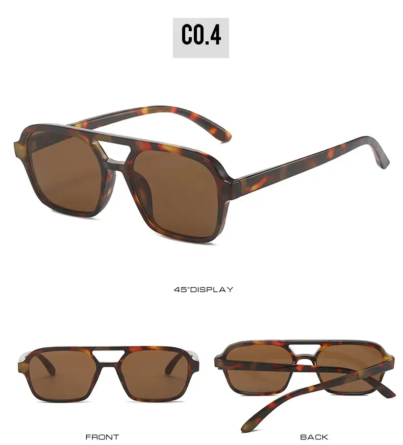 Red Square Flat Sunglasses for Men Women — feature 10