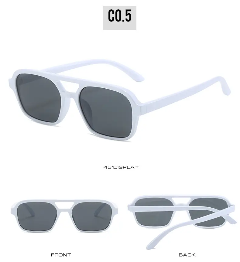 Red Square Flat Sunglasses for Men Women — feature 11