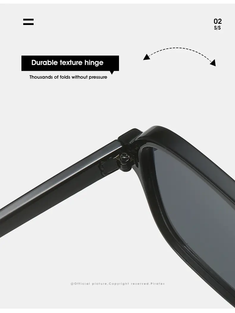 Red Square Flat Sunglasses for Men Women — feature 13