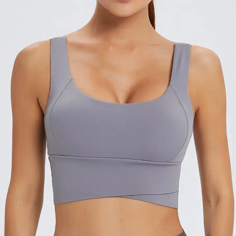 Nude Skin-Friendly Fixed Cup Sports Bra - Image 11