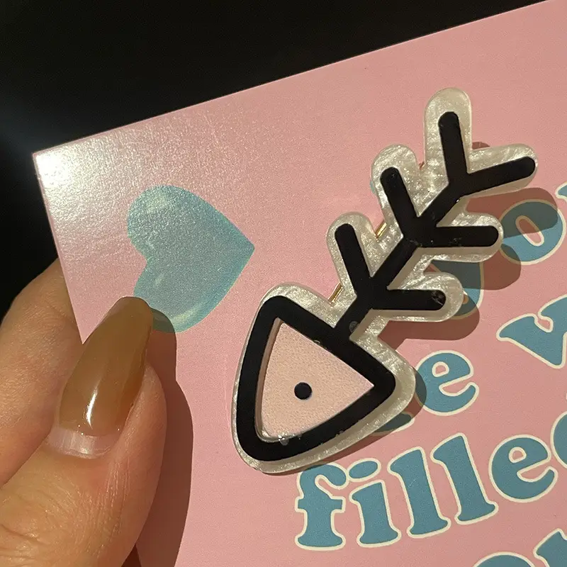 Japanese Style Cute Fish Bone Hairpin Clip for Girls