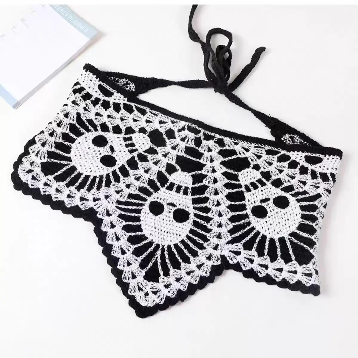 Women's Flower Knitted Hair Band Scarf Triangle Girly Style
