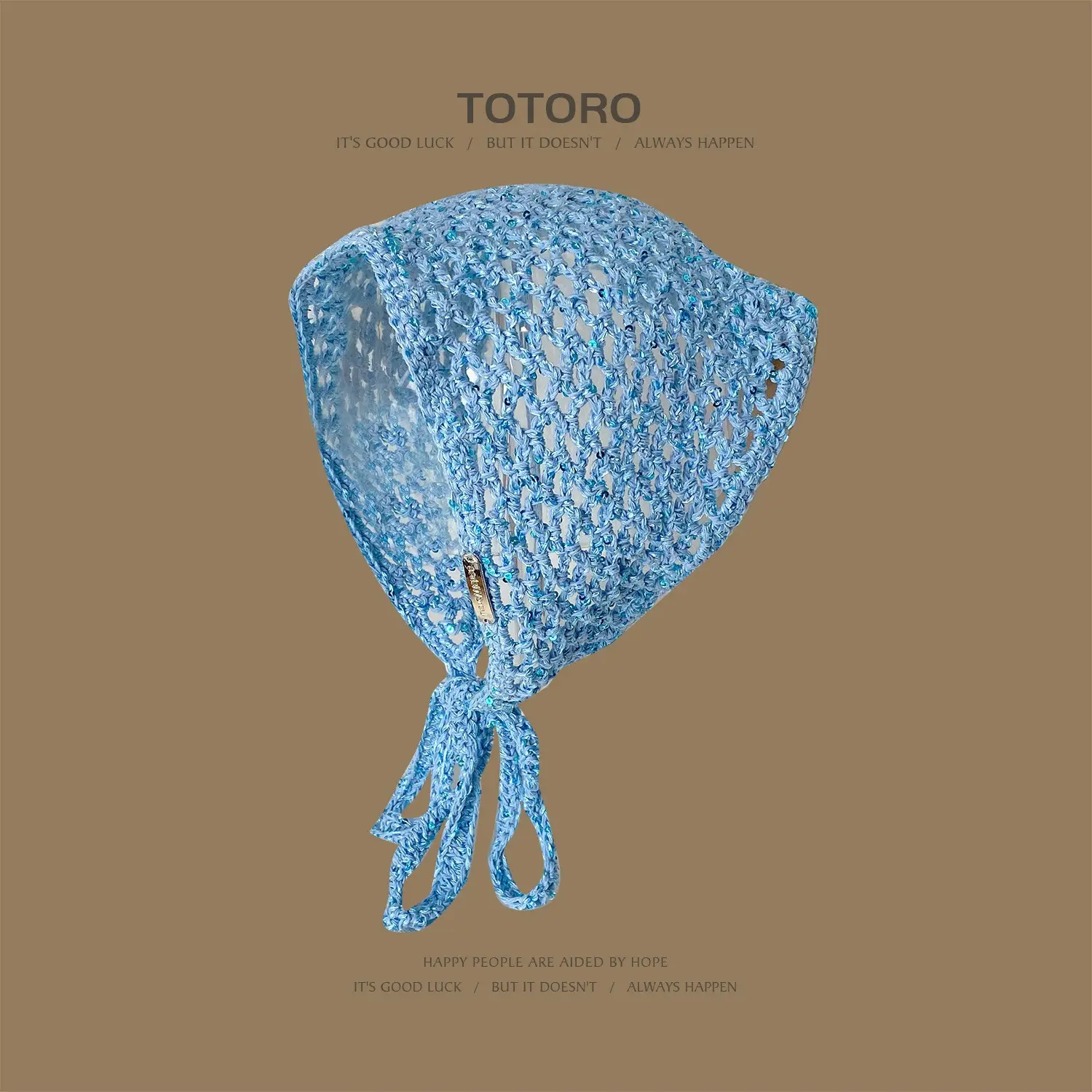 Women's Flower Knitted Hair Band Scarf Triangle Girly Style