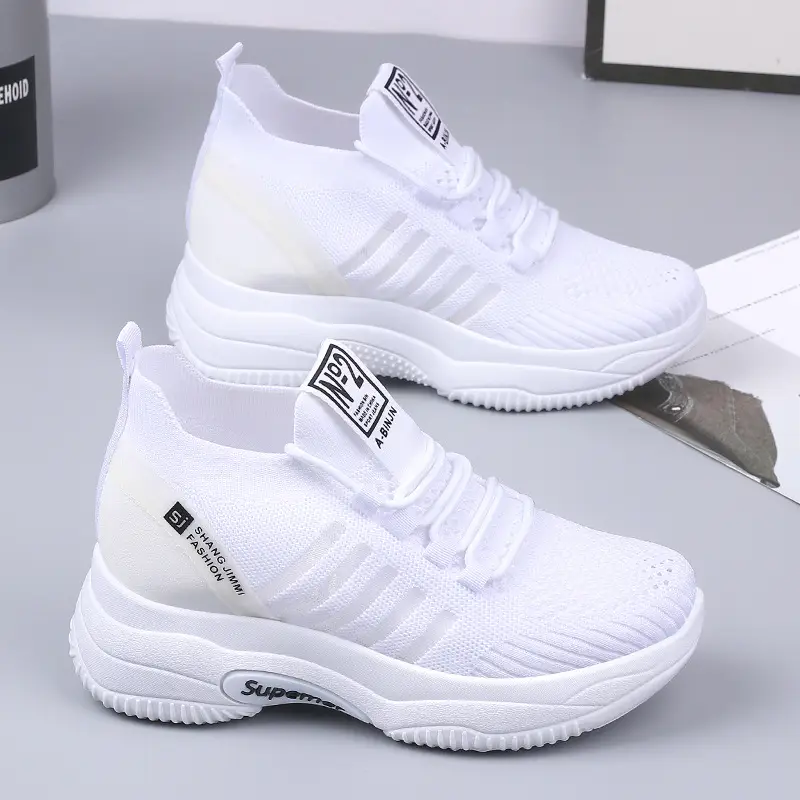 Women's White Fly-Knit Casual Shoes 2025 - Image 4