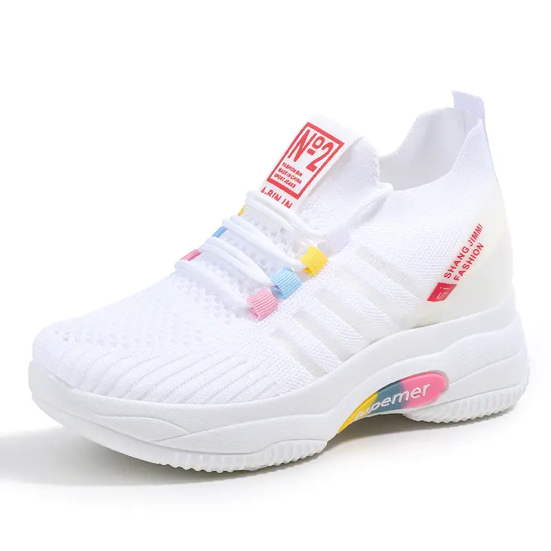 Women's White Fly-Knit Casual Shoes 2025 - Image 7