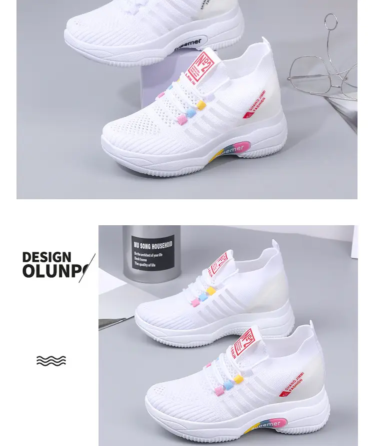 Women's White Fly-Knit Casual Shoes 2025 โ feature 10
