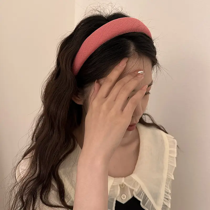 Women's Spring Summer Hairbands Solid Color High Cranial Top - Image 6
