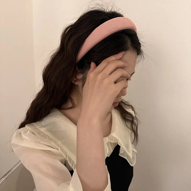 Women's Spring Summer Hairbands Solid Color High Cranial Top - Image 7