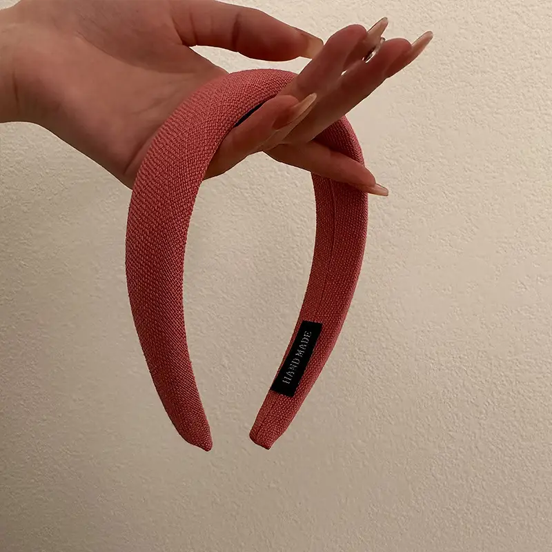 Women's Spring Summer Hairbands Solid Color High Cranial Top - Image 3