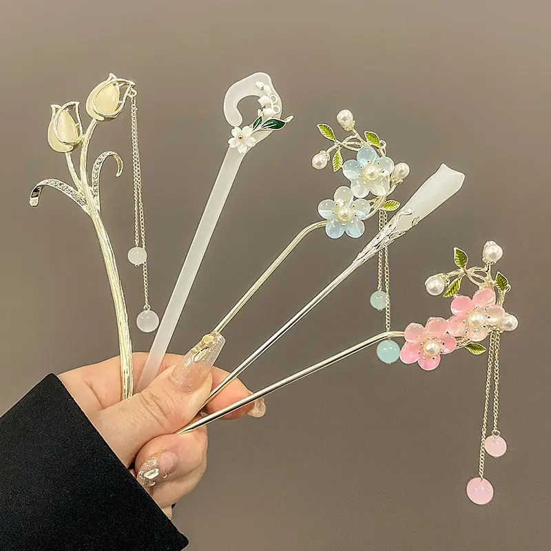 Antique Flower Hairpin for Girls Daily Use - Image 167