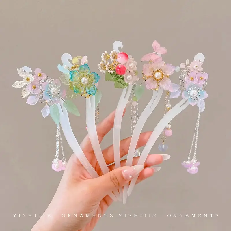 Antique Flower Hairpin for Girls Daily Use - Image 169