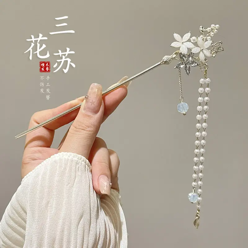 Antique Flower Hairpin for Girls Daily Use - Image 124