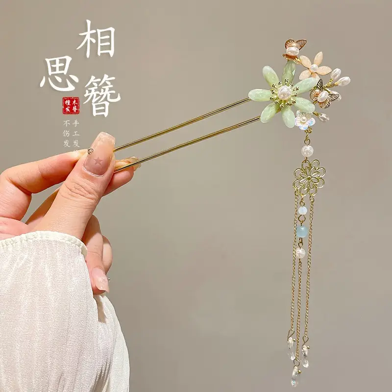 Antique Flower Hairpin for Girls Daily Use - Image 27