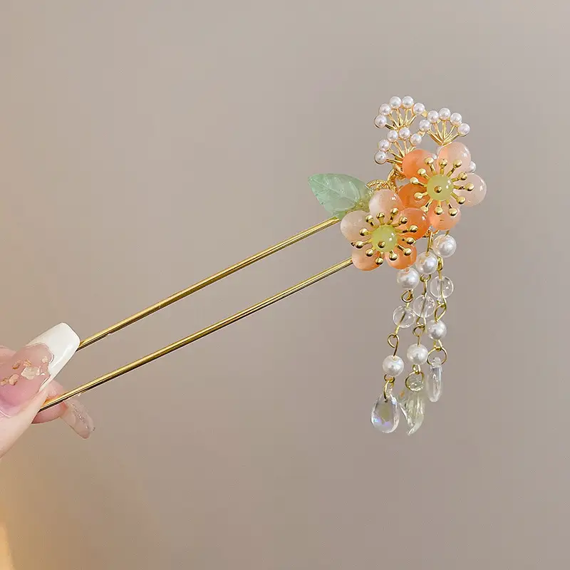 Antique Flower Hairpin for Girls Daily Use - Image 43