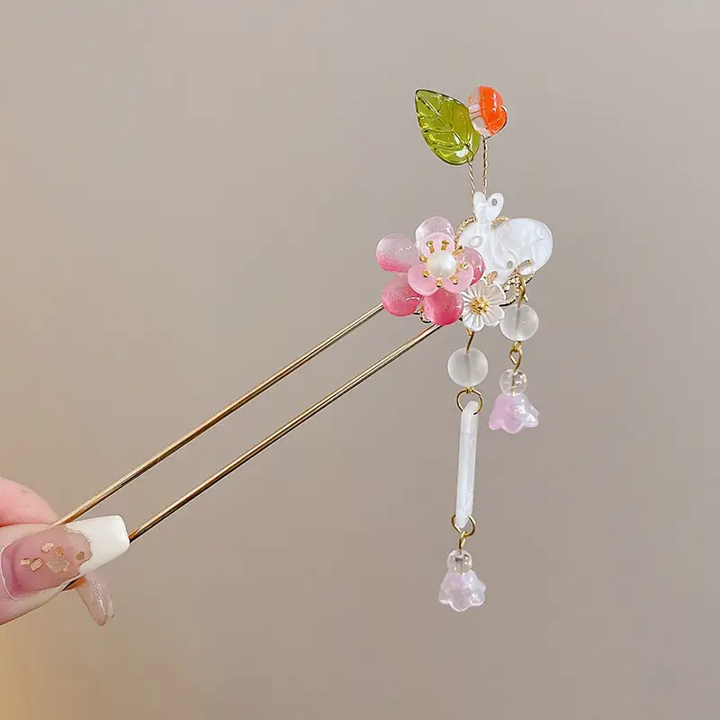 Antique Flower Hairpin for Girls Daily Use - Image 44