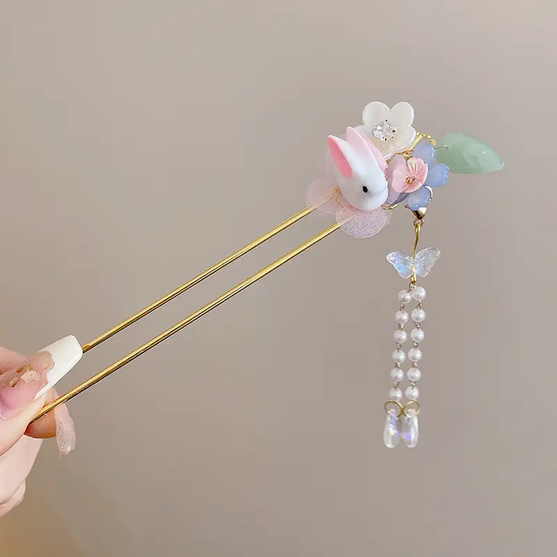 Antique Flower Hairpin for Girls Daily Use - Image 47
