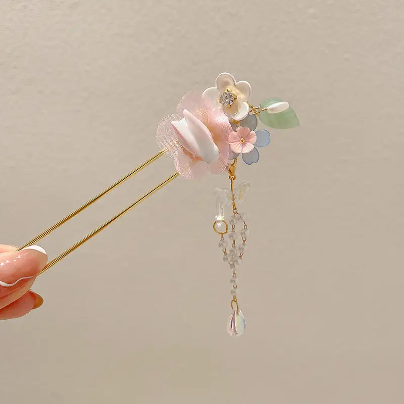 Antique Flower Hairpin for Girls Daily Use - Image 59