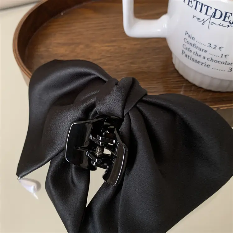 Princess Bow Hair Clip for Women with Sateen Ribbon - Image 30