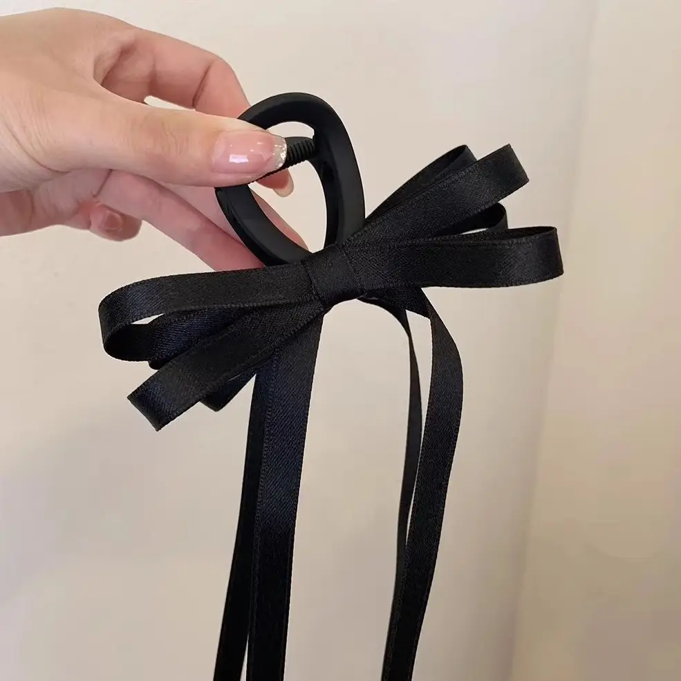 Princess Bow Hair Clip for Women with Sateen Ribbon - Image 16