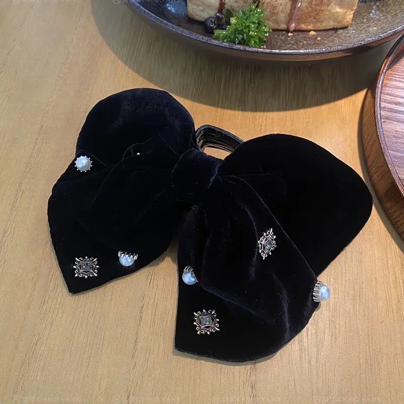 Princess Bow Hair Clip for Women with Sateen Ribbon - Image 2