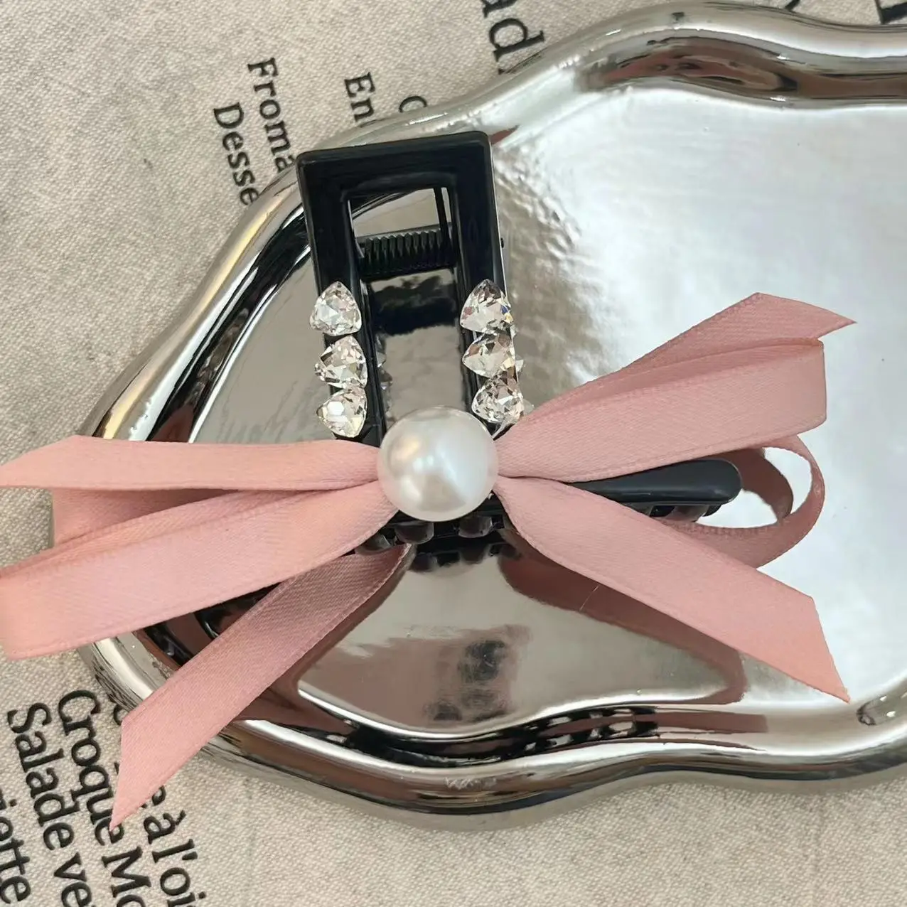 Princess Bow Hair Clip for Women with Sateen Ribbon - Image 22