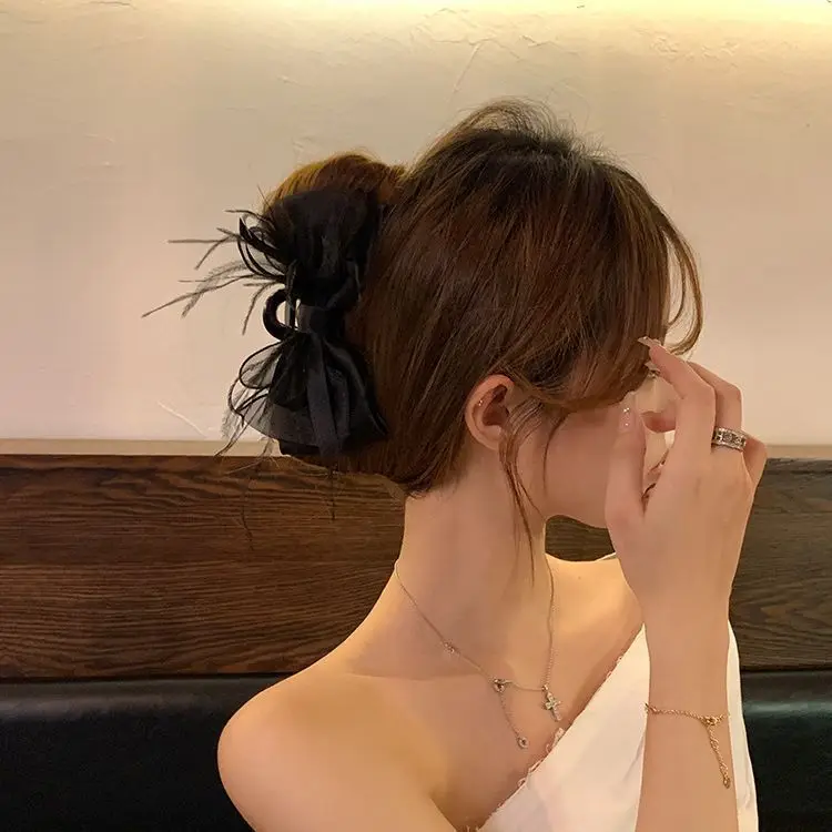 Princess Bow Hair Clip for Women with Sateen Ribbon - Image 24