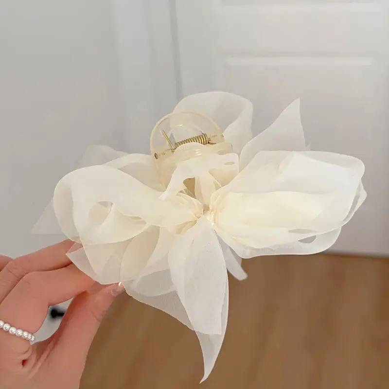 Princess Bow Hair Clip for Women with Sateen Ribbon - Image 7