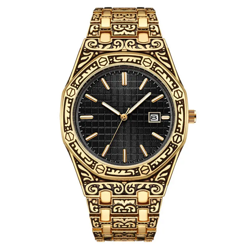 Men's Octagonal Classic Watch with Luminous Dial - Image 2