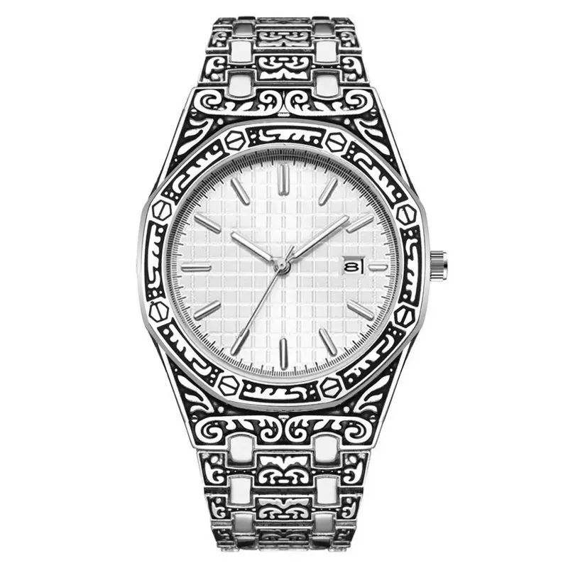 Men's Octagonal Classic Watch with Luminous Dial - Image 5