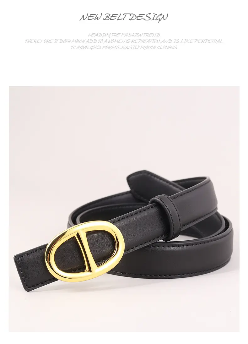 Pink Genuine Leather Belt Buckle Skirt for Women — feature 40