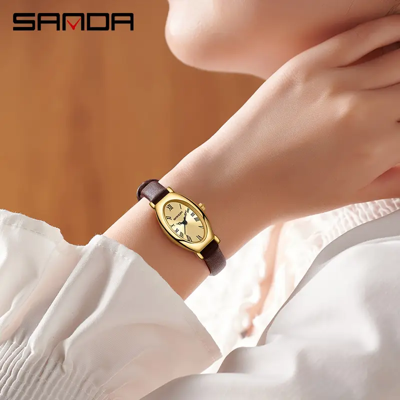 Sanda Women's Rose Gold Oval Quartz Watch - Image 12