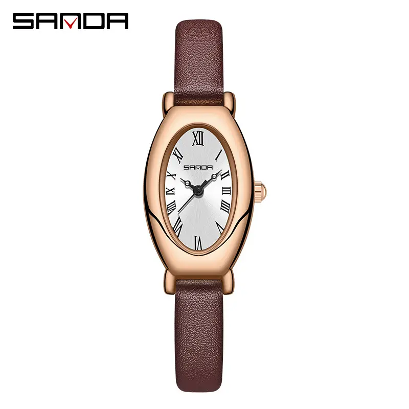 Sanda Women's Rose Gold Oval Quartz Watch - Image 6