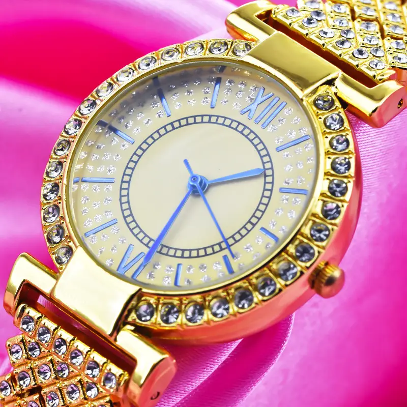 Ladies Crystal Bracelet Watch with Red Dial — feature 14